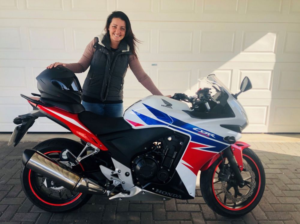 Inge van Zyl 2015 Honda CBR500 R