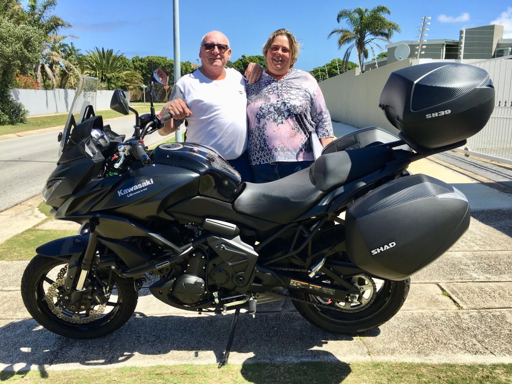 Tony and Fiona Halket (PE) 2017 Kawasaki 650 Versys